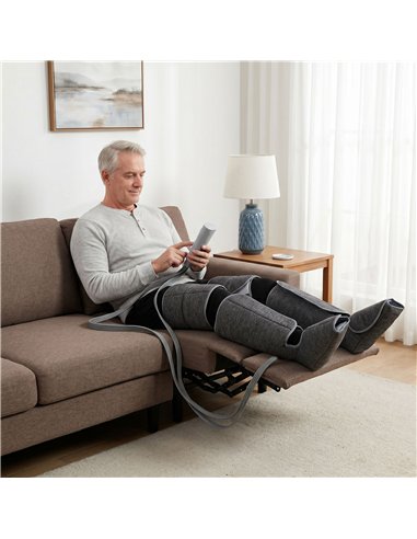 HOMCOM Leg Massager with Heat, Compression, 3 Auto Modes & 3 Intensities,  Foot and Calf Massage Machine