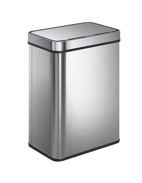 HOMCOM 50 L Sensor Can,  Sensor Bin with Soft-Close Lid, Fingerprint-Proof Stainless Steel, Silver Tone - pic 203463 | FastDaddyshop