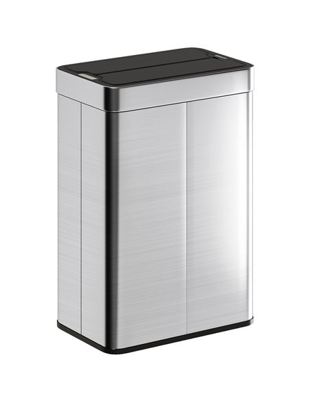 HOMCOM 55L Sensor Bin, Large Automatic Touchless Rubbish Bin with Soft-Close Lid, Silver Tone - pic 203490 | FastDaddyshop
