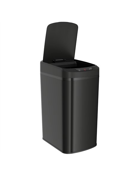HOMCOM 12L Sensor Bin, Automatic Touchless Motion Sensor Kitchen Bin with Fingerprint Resistant Stainless Steel, Black - pic 203535 | FastDaddyshop