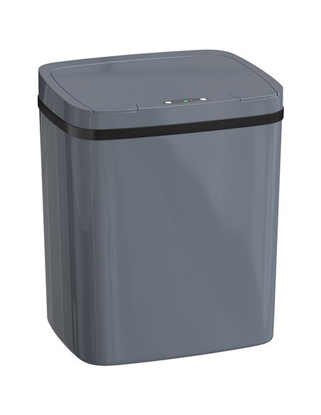 HOMCOM 15L Sensor Bin, Automatic Touchless Kitchen Bin, Easy Clean, Battery Operated for Home Office, Bedroom, Bathroom, Grey - pic 203544 | FastDaddyshop