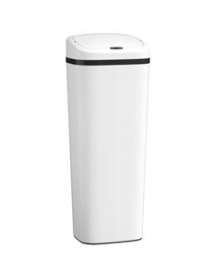 HOMCOM 50L Stainless Steel Sensor Bin - White