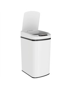 HOMCOM 12L Sensor Bin, Automatic Touchless Motion Sensor Kitchen Bin with Fingerprint Resistant Stainless Steel, White