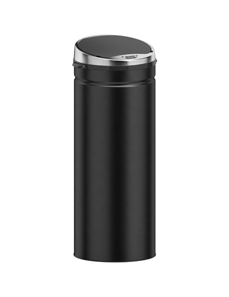 HOMCOM 50L Automatic Motion Sensor Rubbish Bin with Fingerprint Resistant, Stainless Steel, Black - pic 203634 | FastDaddyshop