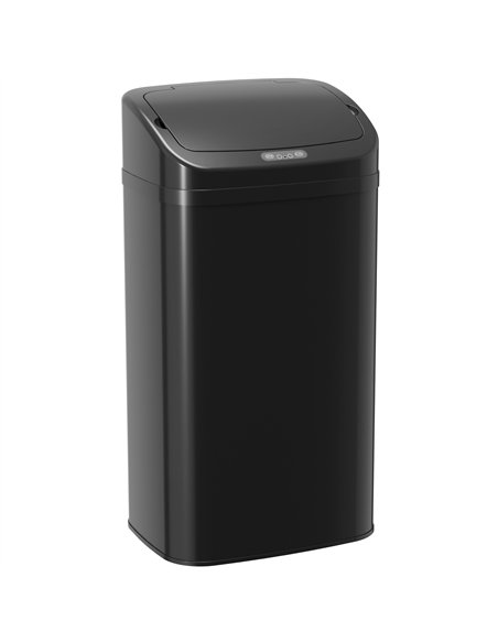 HOMCOM 48L Galvanised Steel Sensor Bin - Black - pic 203652 | FastDaddyshop