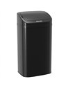 HOMCOM 48L Galvanised Steel Sensor Bin - Black