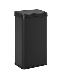 HOMCOM 50L Sensor Bin with Soft-Close Lid, Stainless Steel Automatic Touchless Motion Sensor Kitchen Bin, Black