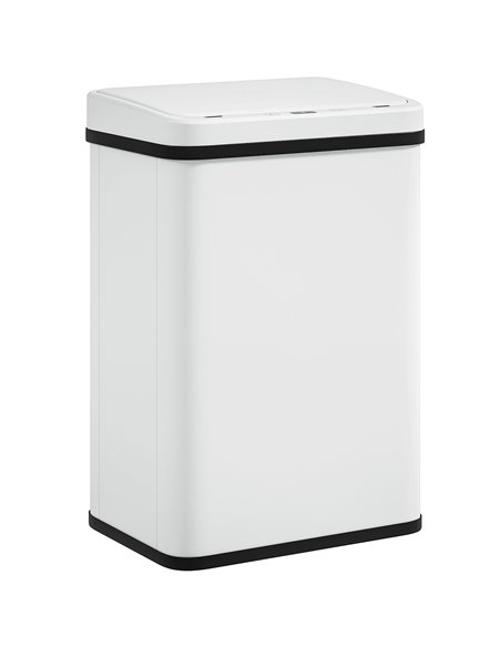 HOMCOM 40L Sensor Bin with Soft-Close Lid, Stainless Steel Automatic Touchless Motion Sensor Kitchen Bin, White - pic 203697 | FastDaddyshop