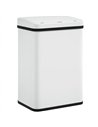 HOMCOM 40L Sensor Bin with Soft-Close Lid, Stainless Steel Automatic Touchless Motion Sensor Kitchen Bin, White