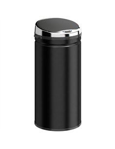 HOMCOM 42L Automatic Motion Sensor Rubbish Bin with Fingerprint Resistant, Stainless Steel, Black