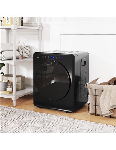 HOMCOM 4kg Compact 40-60℃  Tumble Dryer - Black