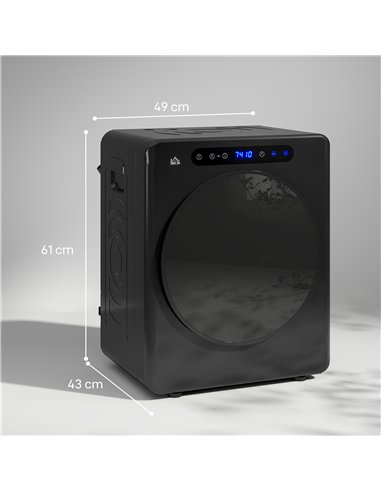 HOMCOM 4kg Compact 40-60℃  Tumble Dryer - Black