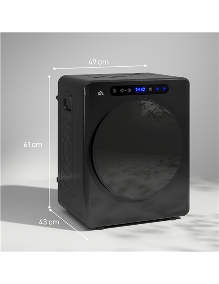 HOMCOM 4kg Compact 40-60℃  Tumble Dryer - Black - pic 203726 | FastDaddyshop