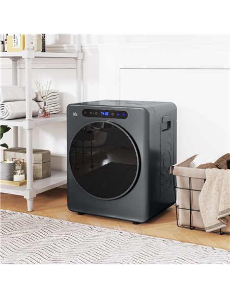 HOMCOM 4kg Compact 40-60℃  Tumble Dryer - Grey - pic 203734 | FastDaddyshop