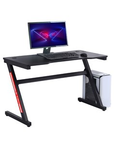 HOMCOM Racing Style Gaming Computer Desk with 2 Cable Managements, Black