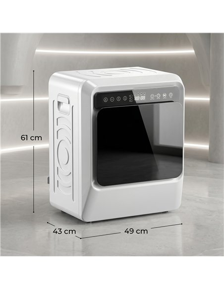 HOMCOM 5kg Vented Tumble Dryer, 1000W Compact Tumble Dryer with Smart Drying, Freestanding Stackable Clothes Drying Machine - pic 203762 | FastDaddyshop