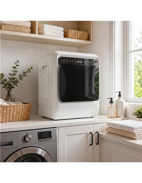 HOMCOM 5kg Vented Tumble Dryer, 1000W Compact Tumble Dryer with Smart Drying, Freestanding Stackable Clothes Drying Machine - pic 203768 | FastDaddyshop