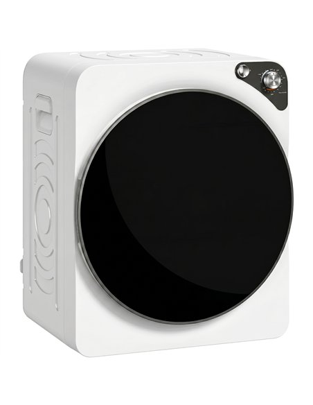 HOMCOM 5kg Vented Tumble Dryer, 1000W Compact Tumble Dryer with 5 Drying Modes, Stainless Steel Tub, White - pic 203769 | FastDaddyshop