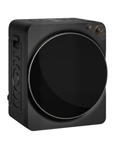 HOMCOM 5kg Vented Tumble Dryer, 1000W Compact Tumble Dryer with 5 Drying Modes, Stainless Steel Tub, Black