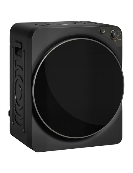 HOMCOM 5kg Vented Tumble Dryer, 1000W Compact Tumble Dryer with 5 Drying Modes, Stainless Steel Tub, Black - pic 203778 | FastDaddyshop