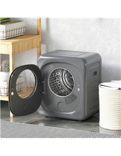 HOMCOM 4kg Vented Tumble Dryer with 5 Drying Mode, 800W Compact Freestanding Front Tumble Dryer, Grey 2