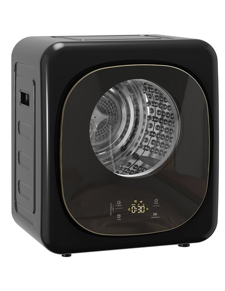 HOMCOM 4kg Vented Tumble Dryer with 5 Drying Mode, 800W Compact Freestanding Front Tumble Dryer, Black - pic 203814 | FastDaddyshop