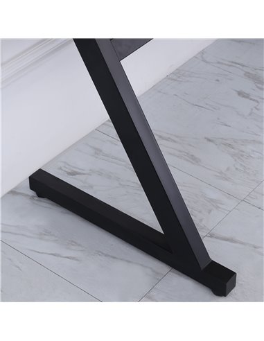 HOMCOM Racing Style Gaming Computer Desk with 2 Cable Managements, Black