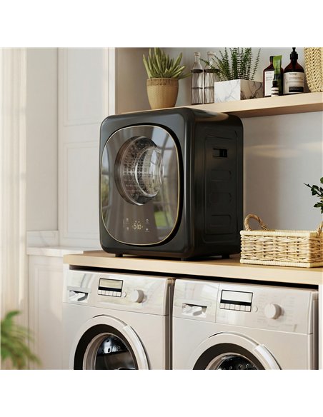 HOMCOM 4kg Vented Tumble Dryer with 5 Drying Mode, 800W Compact Freestanding Front Tumble Dryer, Black - pic 203822 | FastDaddyshop