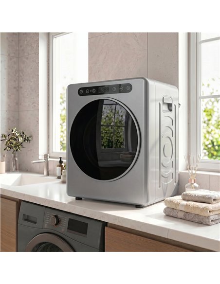 HOMCOM 5 kg Compact 40-60℃  Tumble Dryer - Silver Tone - pic 203824 | FastDaddyshop