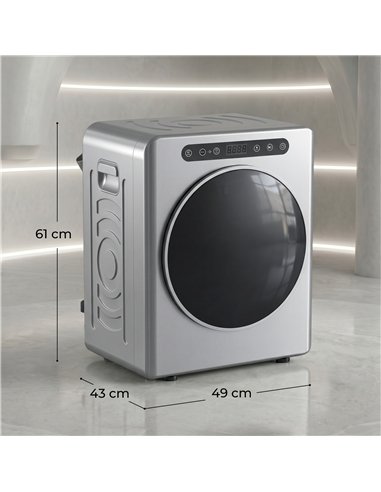HOMCOM 5 kg Compact 40-60℃  Tumble Dryer - Silver Tone
