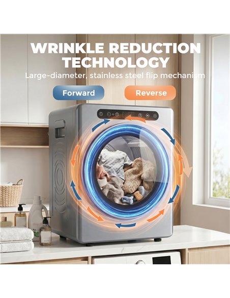 HOMCOM 5 kg Compact 40-60℃  Tumble Dryer - Silver Tone - pic 203828 | FastDaddyshop