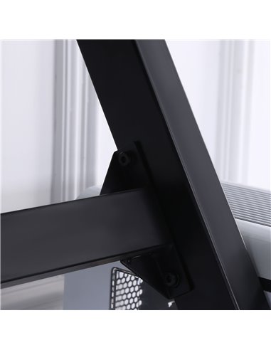 HOMCOM Racing Style Gaming Computer Desk with 2 Cable Managements, Black