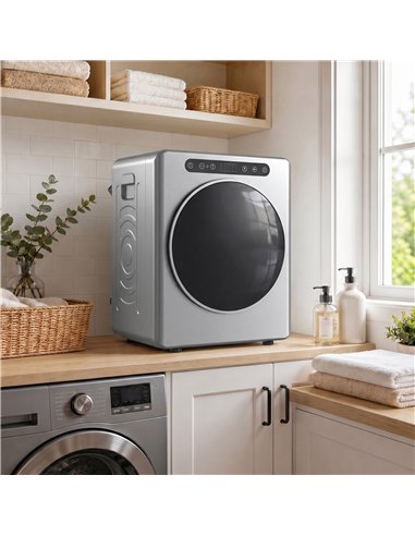 HOMCOM 5 kg Compact 40-60℃  Tumble Dryer - Silver Tone