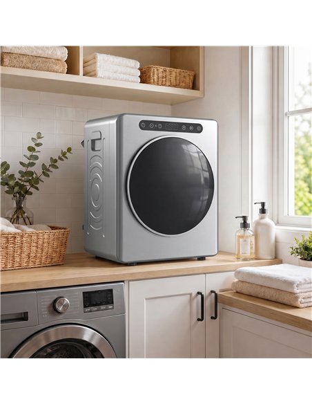 HOMCOM 5 kg Compact 40-60℃  Tumble Dryer - Silver Tone - pic 203831 | FastDaddyshop