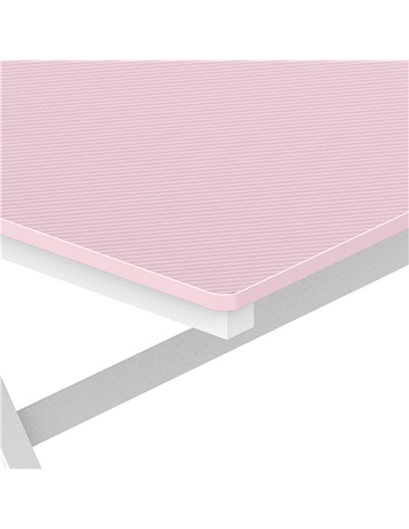 HOMCOM Z-Shaped Racing Style Gaming Desk with 2 Cable Managements, Pink - pic 20391 | FastDaddyshop
