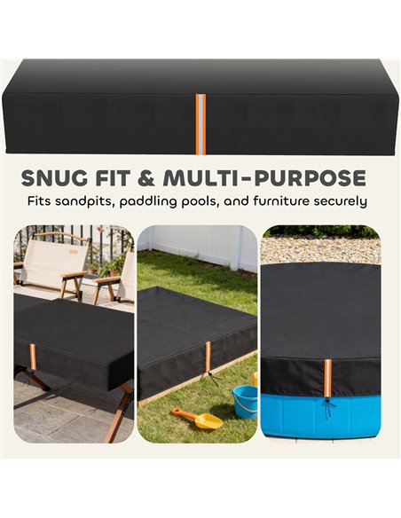 AIYAPLAY Sandbox Cover, Square Sandpit Cover Waterproof Dustproof UV Protection, Sandbox Canopy with Drawstring and Elastic Band - pic 203911 | FastDaddyshop