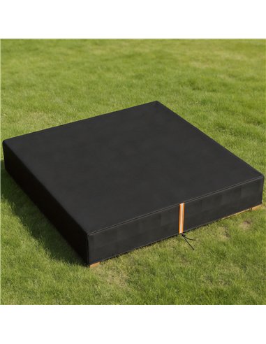 AIYAPLAY Sandbox Cover, Square Sandpit Cover Waterproof Dustproof UV Protection, Sandbox Canopy with Drawstring and Elastic Band