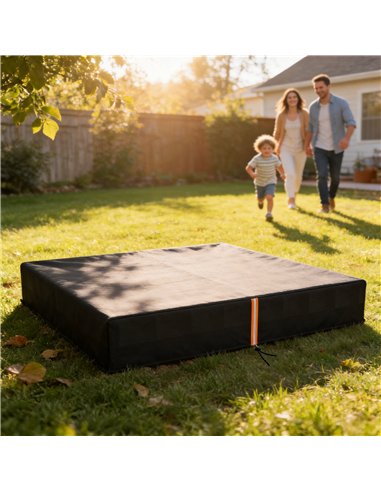 AIYAPLAY Sandbox Cover, Square Sandpit Cover Waterproof Dustproof UV Protection, Sandbox Canopy with Drawstring and Elastic Band