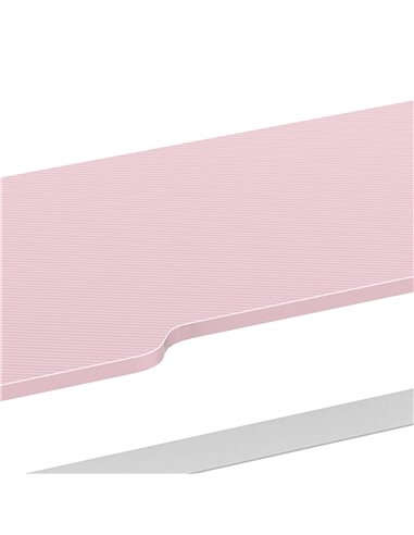 HOMCOM Z-Shaped Racing Style Gaming Desk with 2 Cable Managements, Pink