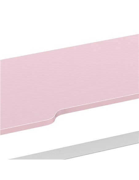 HOMCOM Z-Shaped Racing Style Gaming Desk with 2 Cable Managements, Pink - pic 20392 | FastDaddyshop
