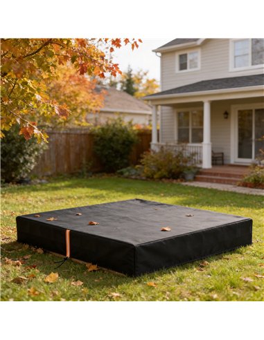 AIYAPLAY Sandbox Cover, Square Sandpit Cover Waterproof Dustproof UV Protection, Sandbox Canopy with Drawstring and Elastic Band