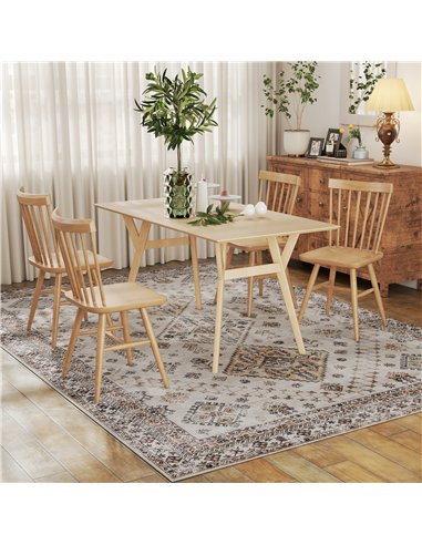 HOMCOM Vintage Area Rug, Non-Slip Washable Rug, Flannel Floor Carpet for Living Room, Bedroom, Dining Room, Home Office, 290 x 2