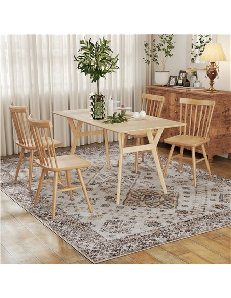 HOMCOM Vintage Area Rug, Non-Slip Washable Rug, Flannel Floor Carpet for Living Room, Bedroom, Dining Room, Home Office, 290 x 2 - pic 203938 | FastDaddyshop