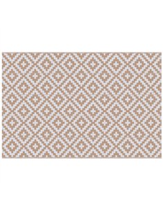 Outsunny Reversible Outdoor RV Rug, Patio Floor Mat, 274 x 182 cm Plastic Straw Rug for Garden, terrace, Beach, Camping, Coffee 