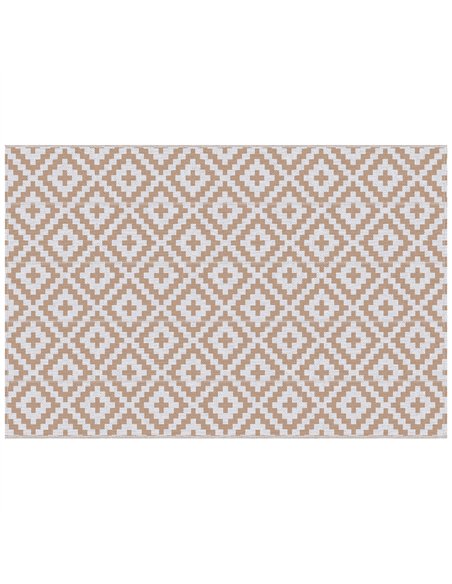 Outsunny Reversible Outdoor RV Rug, Patio Floor Mat, 274 x 182 cm Plastic Straw Rug for Garden, terrace, Beach, Camping, Coffee  - pic 203973 | FastDaddyshop