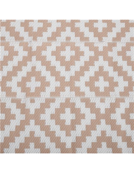 Outsunny Reversible Outdoor RV Rug, Patio Floor Mat, 274 x 182 cm Plastic Straw Rug for Garden, terrace, Beach, Camping, Coffee  - pic 203975 | FastDaddyshop