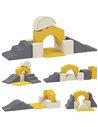 AIYAPLAY 7 Piece Kids Soft Play Set with Detachable Cover, Baby Indoor Climb and Crawl Foam Toy for Toddlers, Yellow
