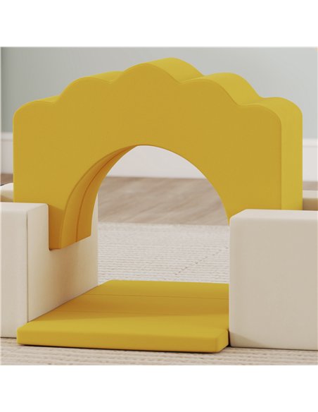 AIYAPLAY 7 Piece Kids Soft Play Set with Detachable Cover, Baby Indoor Climb and Crawl Foam Toy for Toddlers, Yellow - pic 203992 | FastDaddyshop