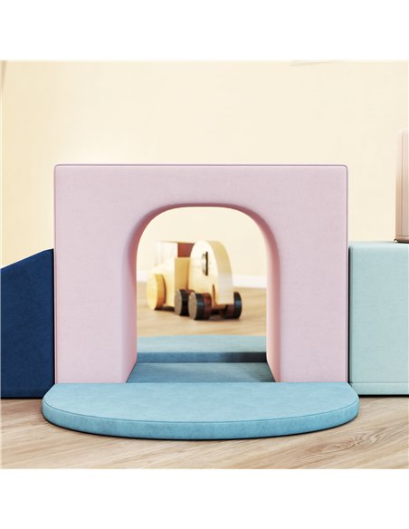 AIYAPLAY 8-Piece Foam Play Blocks for Kids, Soft Motor Skill Blocks with Washable Velvet Covers, Indoor Climbing Set, Multicolor - pic 204002 | FastDaddyshop