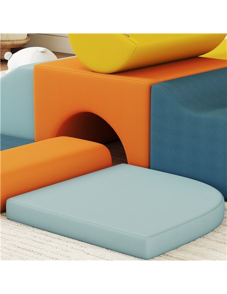 AIYAPLAY 9-Piece Soft Play Set, Kids Soft Play Foam Blocks with Detachable Cover for Climbing and Crawling - pic 204011 | FastDaddyshop